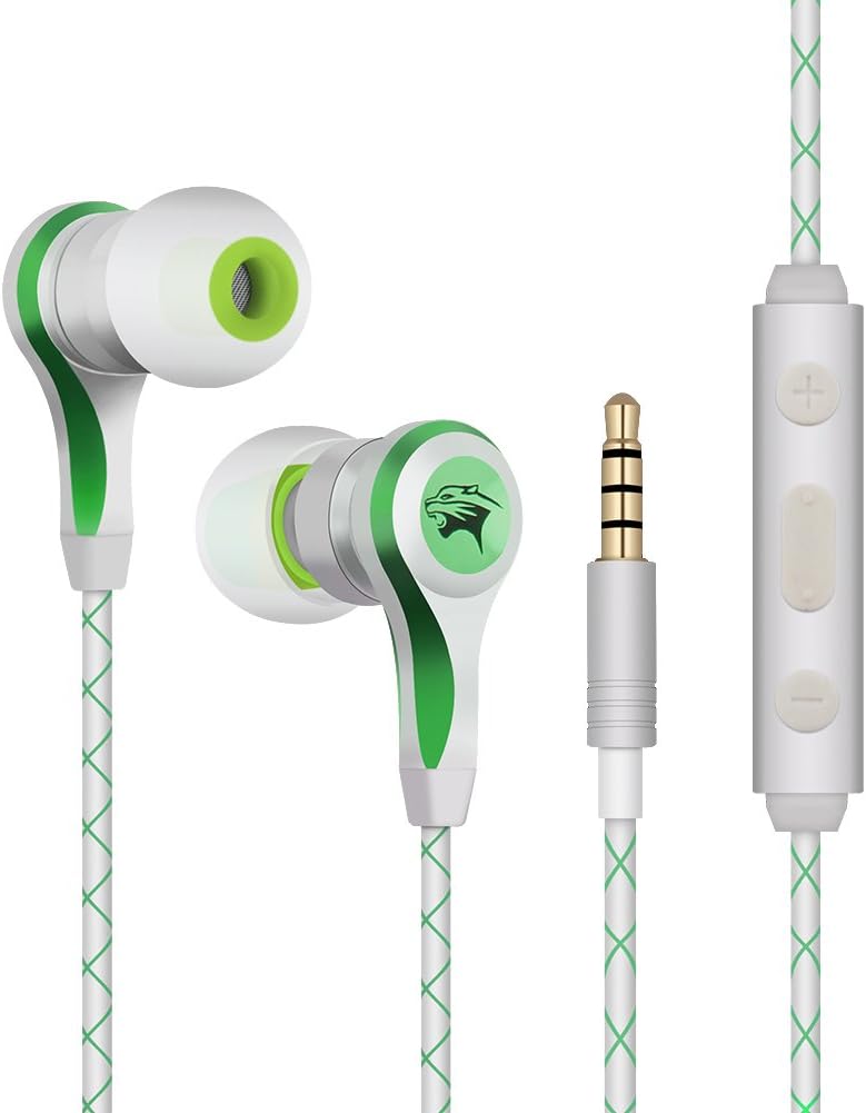 Yigenet In-Ear Metal Earbuds Heavy Bass Headphones Wired Earphones Sports Headset with Mic, Noise cancelling and 3.5mm Jack