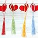 TecUnite 120 Pieces 13 cm/ 5 Inch Handmade Silky Soft Craft Mini Tassels with Loops for DIY Projects, Jewelry Making, Decoration, Bookmarks, 20 Colors, 6 Pieces Each Color