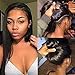 FASHION PLUS Full Lace Wig Human Hair Brazilian Straight Hair Wig With Baby Hair Pre Plucked 150% Density Human Hair Full Lace Wigs For Black Women Natural Color (16 inch, Full Lace Wig)