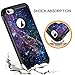 BENTOBEN Phone Case for Apple iPhone 6S/6, Dual Layer 2 in 1 Nebula Galaxy Stars Universe Pattern Hard PC Cover Soft Tup Bumper, Heavy Duty Hybrid Protective Slim Shockproof Phone Cases Cover- Black