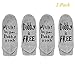 SweetGo Funny Saying Knitted Words Dobby is Free Unisex Combed Cotton Low Cut Socks 1 Pack (if Grey, One Size)