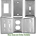 ENERLITES Blank Device Stainless Steel Wall Plate, Metal Corrosive Resistant Cover for Unused Outlets Light Switches Holes, Size 2-Gang 4.50