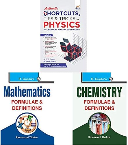 Authentic SHORTCUTS, TIPS & TRICKS in PHYSICS for JEE Main, Advanced & KVPY+Mathematics Formulae & Definitions (RPH Pocket-Book Series) (RPH ... Formulae & Definitions(Set of 3 books)