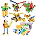 USA Toyz Boltz STEM Building Toys - 163 Pc Construction Set, Educational Toys for Kids with Engineering Blocks, Bolts, Wheels and Ratchet