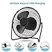8 inch 5200mAh Metal Desk Fan for BBQ Outdoors Travel Office by EasyAcc