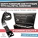 Anti-Tip Furniture and TV Straps with All-Metal Hardware - Heavy-Duty Antitip Anchor Set/No Plastic - Adjustable Securing Straps for Television, Cabinet, Stand, Earthquake (2 Pack)