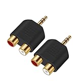3.5mm to RCA Splitter Adapter - Oxsubor Gold Plated