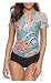 Women's UV Sun Protection Short Sleeve Rash Guard Wetsuit Swimsuit Top