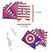Moohome America Captain Theme Happy Birthday Party Banner, Hero Theme Bunting Banner for Boy's Birthday Party Decoration
