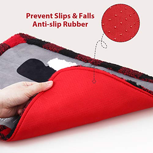 DFantiX Gnome Toilet Seat Cover and Rug Set of 5, Funny Swedish Tomte