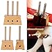 Moxa Stick Bamboo Holder Box,Moxibustion Acupoint Massage Device Tool with Free 10Pcs Pure Moxa Rolls (1 Hole)