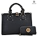 Dasein Designer Purse Faux Leather Satchel Handbag Padlock Handbag Briefcase Laptop Bag