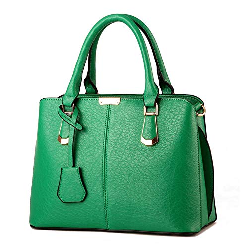 Women Bags Women Luxury Handbags Stylish Female Shoulder Bagsain Bolsos Ladies Pu Leather Messenger Bags Casual Totes,Green,30X15X23Cm