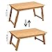 Large Size Laptop Tray Desk NNEWVANTE Foldable Lap Table Bed Tray, TV Tray Floor Table Bamboo Adjustable Breakfast Serving Tray Writing Gaming 4 Leg Latches Support up to 18in Laptop, 25.6×17.7inthumb 2