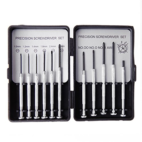 Hunulu 11Pcs Micro Screwdriver Set Precision Watch Jewelry Glasses Repairs Kit