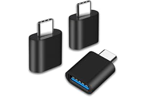 HENRETY USB C to USB Adapter, Type C Thunderbolt 4 OTG Converter,USB C Male to USB 3.0 Female Adapter(3 Pack) for Apple MacBook Pro,Mac Book,iPad,Samsung Galaxy S20-S23 and More(Black)