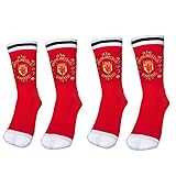 Manchester United FC Official Gift 2 Pair Pack Boys Dress Socks Red Size 4 - 6.5