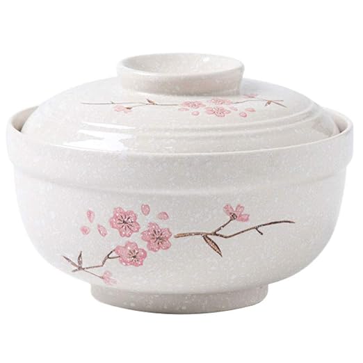 ZHA JIAN Cerámica gran sopa de fideos Pasta Bowl con tapa Retro ...