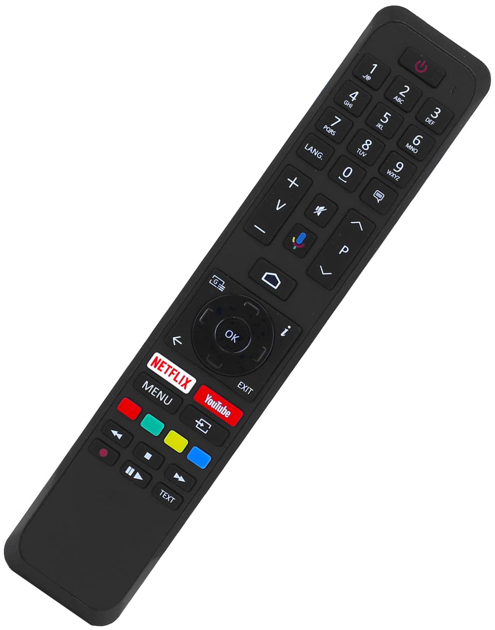 RC43160 / RC43160N Replacement Voice Remote Control Compatible with Telefunken 23592299 / Medion/JVC/Toshiba CT-8556 23593771 / Vestel/Hitachi/Techwood 30102695 Smart LED TV
