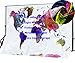 Lyly Country 7×5 FT Polyester Mottled Watercolor Maps Photography Backdrops Two Fish Art Studio Background Props LY060