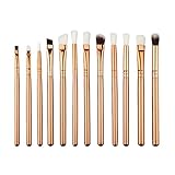 Start 12 pcs/Sets Gold Makeup Brushes Set for Eye Shadow Foundation Eyebrow Lip Brush