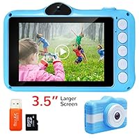 Joytrip Kids Digital Camera 3.5 Inch Screen Mini Rechargeable Toy Camera Gifts for Kid Boys & Girls Ages 4-12 Child Selfie Camera Camcorder(Blue) ...