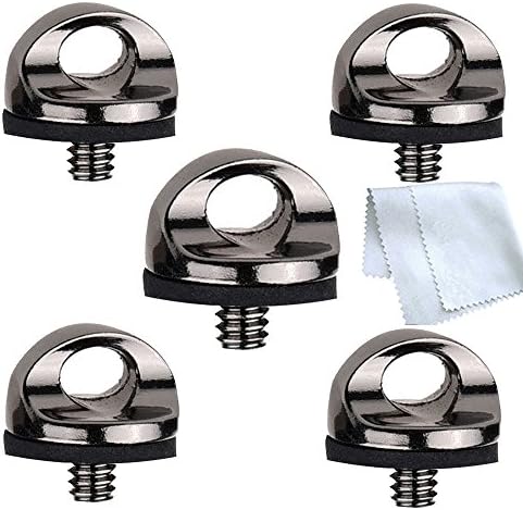 Ruixy Quick Install Metal Screw for Quick Release Neck Strap/R-Strap/Neck Sling Strap Holder - Fits For DSLR/SLR/EVIL Camera - 5 Pieces + Cleaning cloth