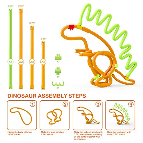 Peradix DIY Soft Building Sticks Toys Set (110PCs)
