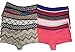 MoDDeals Women's Regular and Plus Size Solid and Printed Microfiber Boy Shorts Cheeky Panties 12 Pack