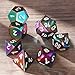 7 Die Metal Polyhedral Dice Set DND Role Playing Game Dice Set with Storage Bag for RPG Dungeons and Dragons D&D Math Teaching (Rainbow)