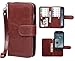 Case for Samsung S3,xhorizon TM FLK Premium Leather Folio Wallet Magnetic Wristlet Purse Soft Flip Multiple Card Slots Case for Samsung Galaxy S3 i9300 (Coffee)