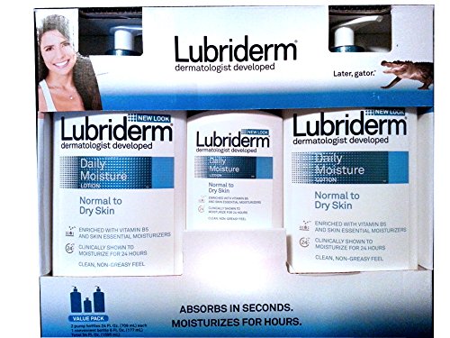 Lubriderm daily moisture lotion value pack 2/24oz + 1/6…