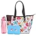 Dimayar Lunch Bag Set Lunch Box with Ice Pack and 20 oz Matching Water Bottle,Full Zipper Closure Insulated Lunch Bag Lunch Boxes for Adults Flora Lunch Tote for Lunch