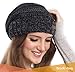 Brook + Bay Slouchy Beanie - Women's Winter Hats, Beanie Slouch Hats for Cold Weather, Oversized Beanie Knitted Hats for Women & Men Black Gray