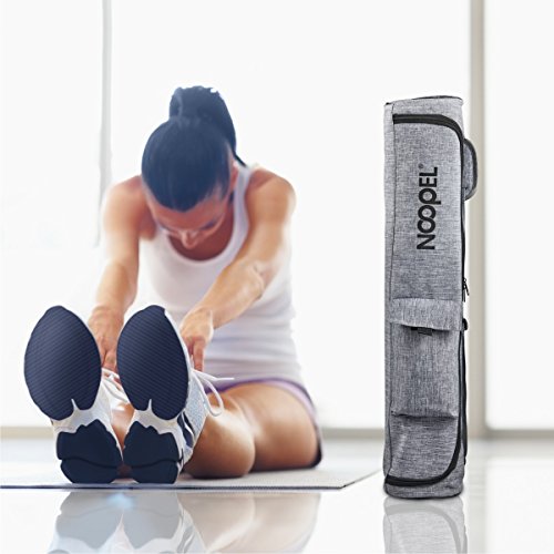 Yoga Mat Bag Waterproof with Functional Storage Pocket, Adjustable Strap, Double Zip Closure - Fits Most Size Mats (Grey) - Thumbnail 5