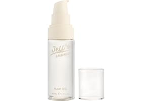 Jeff's Barbershop Hair Oil for Men & Women, Fresh Scent - Nourishing Serum Repairs & Restores Shine to Dry, Damaged, Frizzy Hair - Heat Protectant from Styling Tools (2.2 fl oz)