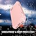 WeLoveCase iPhone SE 2022/2020 Wallet Case for Women Defender Credit Card Holder Cover with Hidden Mirror Three Layer Shockproof Heavy Duty Protective Case for iPhone SE 2022/2020/7/8 - Rose Gold
