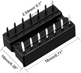 sourcing map 40pcs DIP IC Socket 14 Pin 2.54mm Pitch Solder Adaptor Electronic view 2