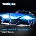 TECHMAX H13 LED Headlight Bulbs,360 Degree Adjustable Beam Angle Cree Chips 12000Lm 6500K Xenon White Extremely Bright 9008 Conversion Kit of 2