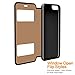 iPhone 6 leather case,iPhone 6s flip case,[KICKSTAND] ZVE [Shockproof] Ultra Thin Stand Window Open Protective Case Cover for apple iPhone 6/6s 4.7 black