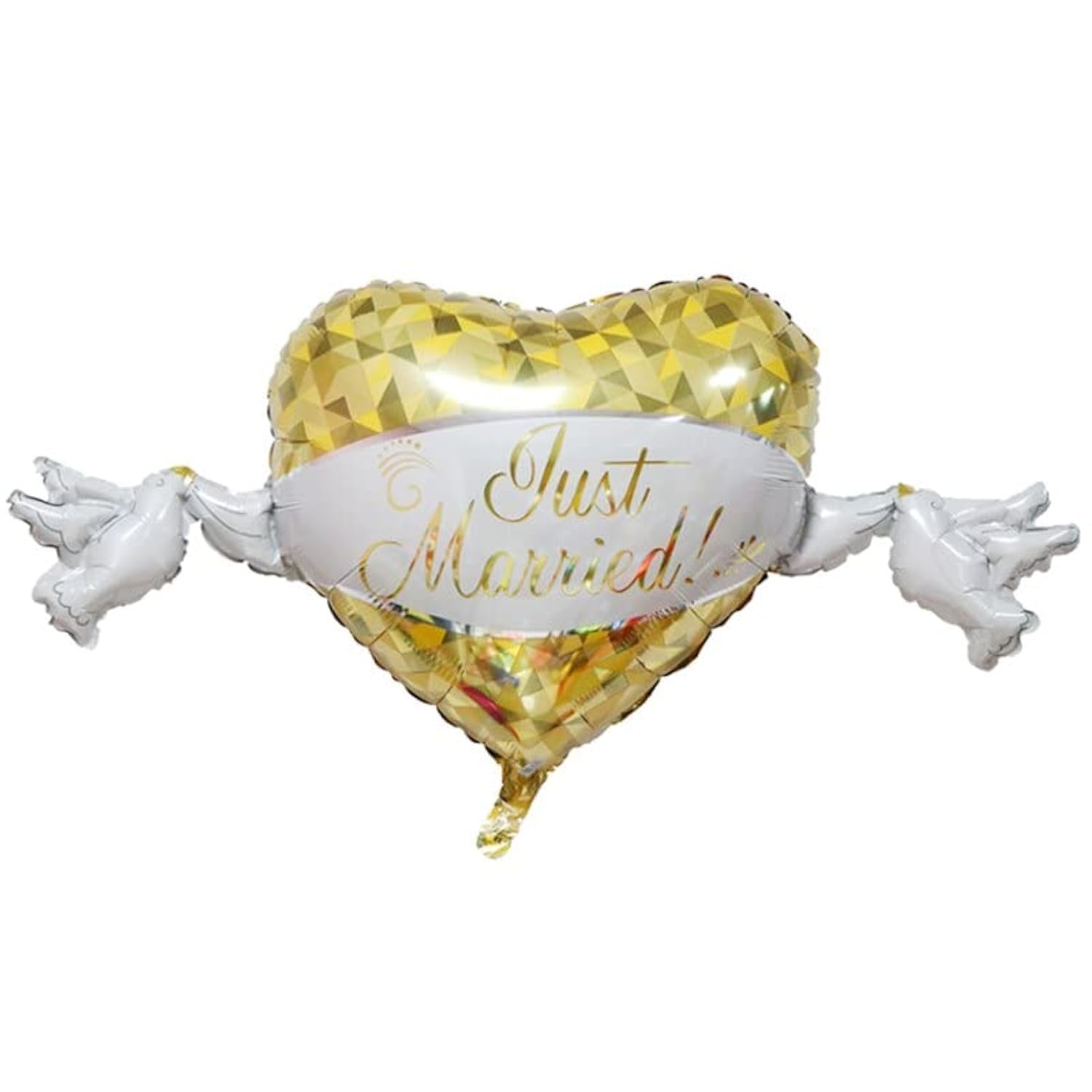 Gold Heart Wedding Foil Balloon, 51cm (2 pack)
