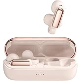 Clip On Earbuds, Open Ear Clip Wireless Earbuds Bluetooth 5.4, Clear Voice Call, Sport Earphones with Charging Case, Built-in Mic, 35H Play Time OWS Open Ear Headphones for Fitness Running (Pink)