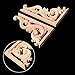 BloomingJS 1Pair Wood Carved Corner Onlay Applique Frame Decor Furniture Craft Unpainted