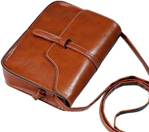 Women Crossbody Bag, Clearance! Tloowy Teen Girl Vintage Faux Leather Shoulder Bag Handbags Purse (Brown)