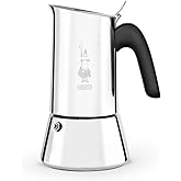 Bialetti - New Venus Induction, Stovetop Coffee Maker, Suitable for all Types of Hobs, Stainless Steel, 6 Cups (7.9 Oz), Silv