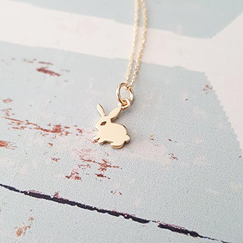 Tiny Gold Vermeil Cutout Bunny Rabbit Necklace