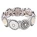 D EXCEED Women's Jewelry Gift Idea Etched Floral Crystal Rhinestone Stretch Bangle Bracelet 7