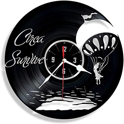 HMGift Circa Survive vinyl wall clock - great gift for birthday, anniversary or any other occasion - beautiful home decor - unique design that made out of retro vinyl record …