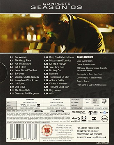 Amazon Com Csi Crime Scene Investigation Las Vegas Series 9 Complete Blu Ray Movies Tv