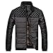 URBANFIND Men's Winter Coat Slim Fit Plaid Jacket Urban Style Thicken Outerwear